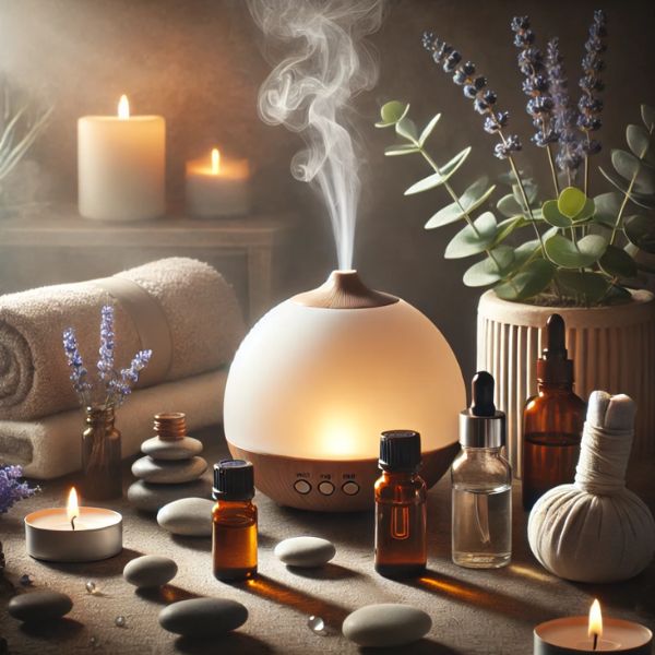 Essential oils and diffusers for relaxation and better sleep
