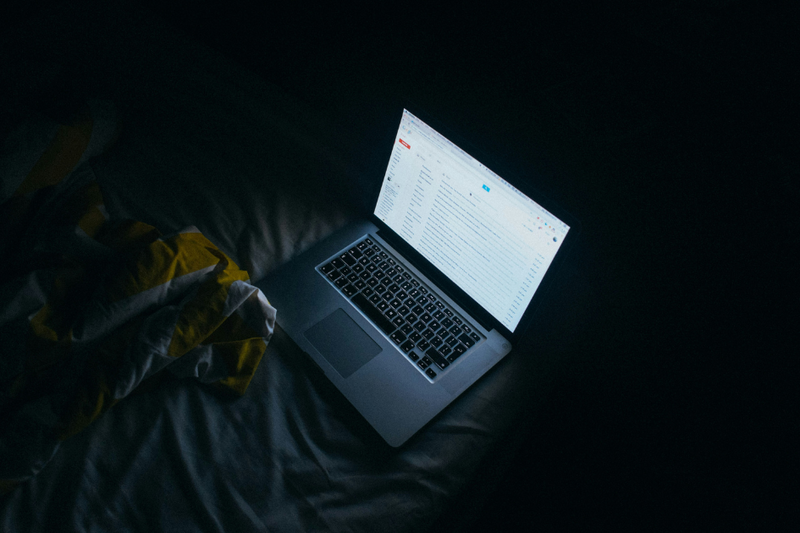 A laptop with an on-screen sleep tracker application