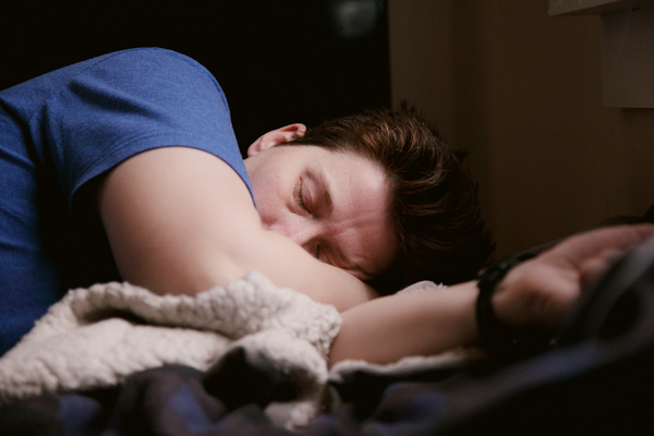 A man with balanced hormones sleeping soundly