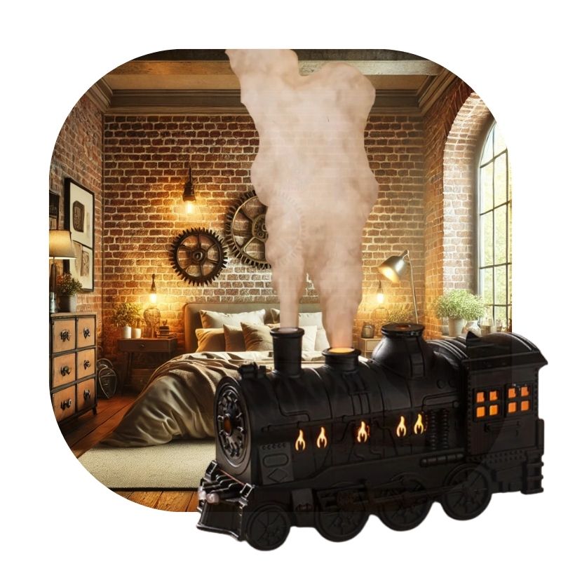 ChooChoo Breeze Mini Train Humidifier with mist and warm lighting for sleep enhancement