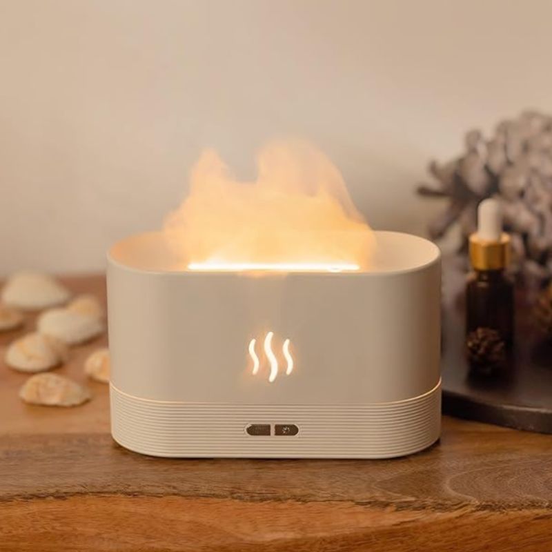 GlowMist Flammendiffusor – verbessert den Schlaf und schafft eine ruhige Atmosphäre