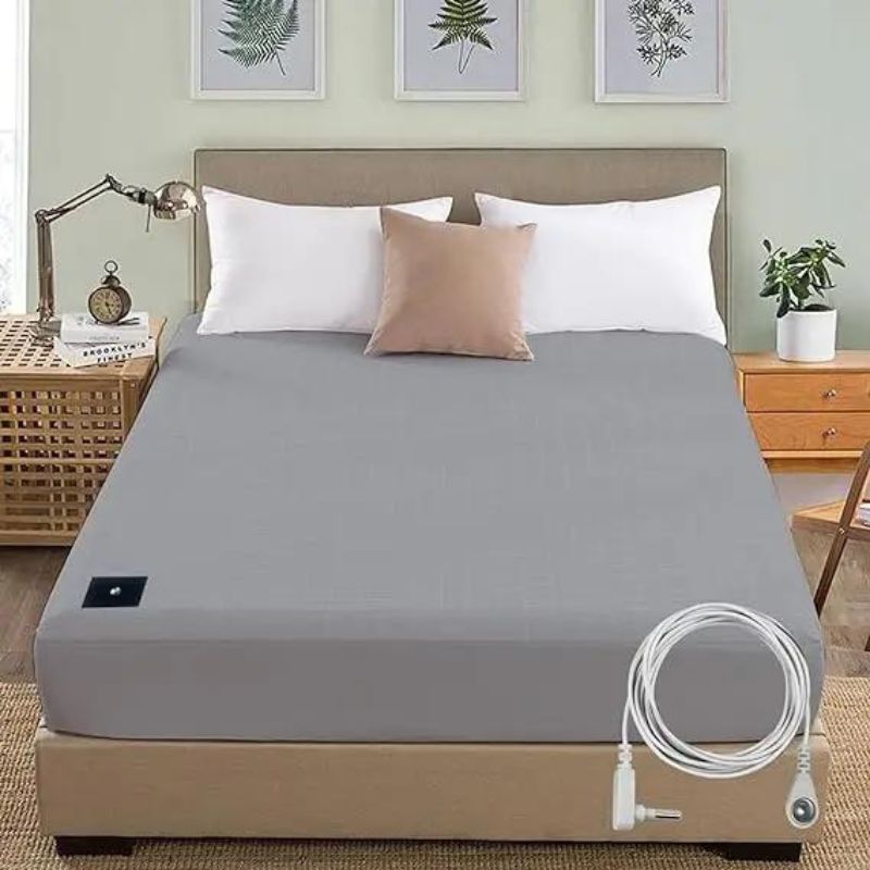 Grey bedding organic and therapeutic grounding fitted sheet - Restora Dream
