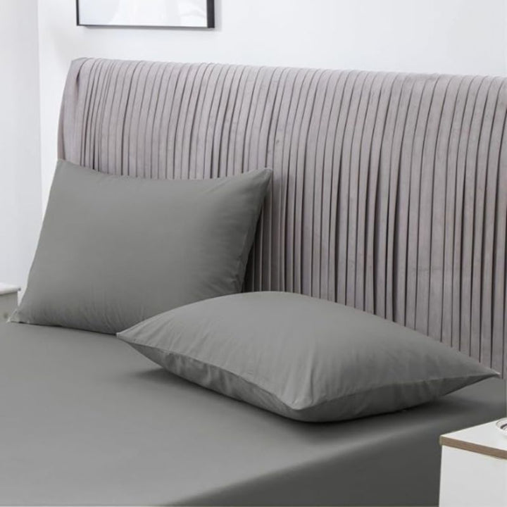 Grey stripes organic grounding pillowcase - Restora Dream