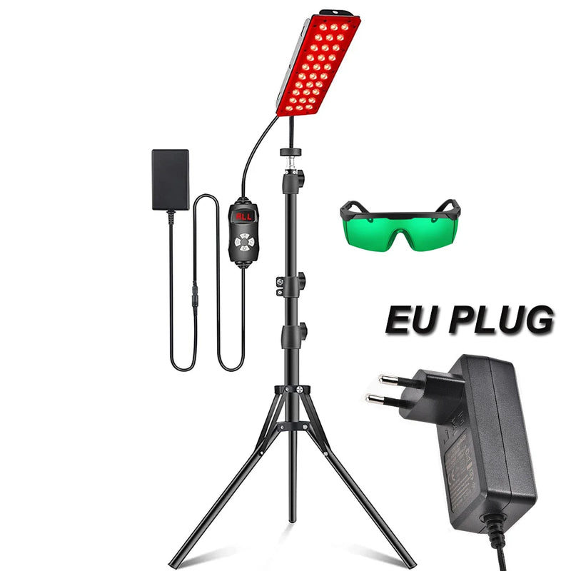 Adjustable infrared therapy lamp for relaxation and skin rejuvenation