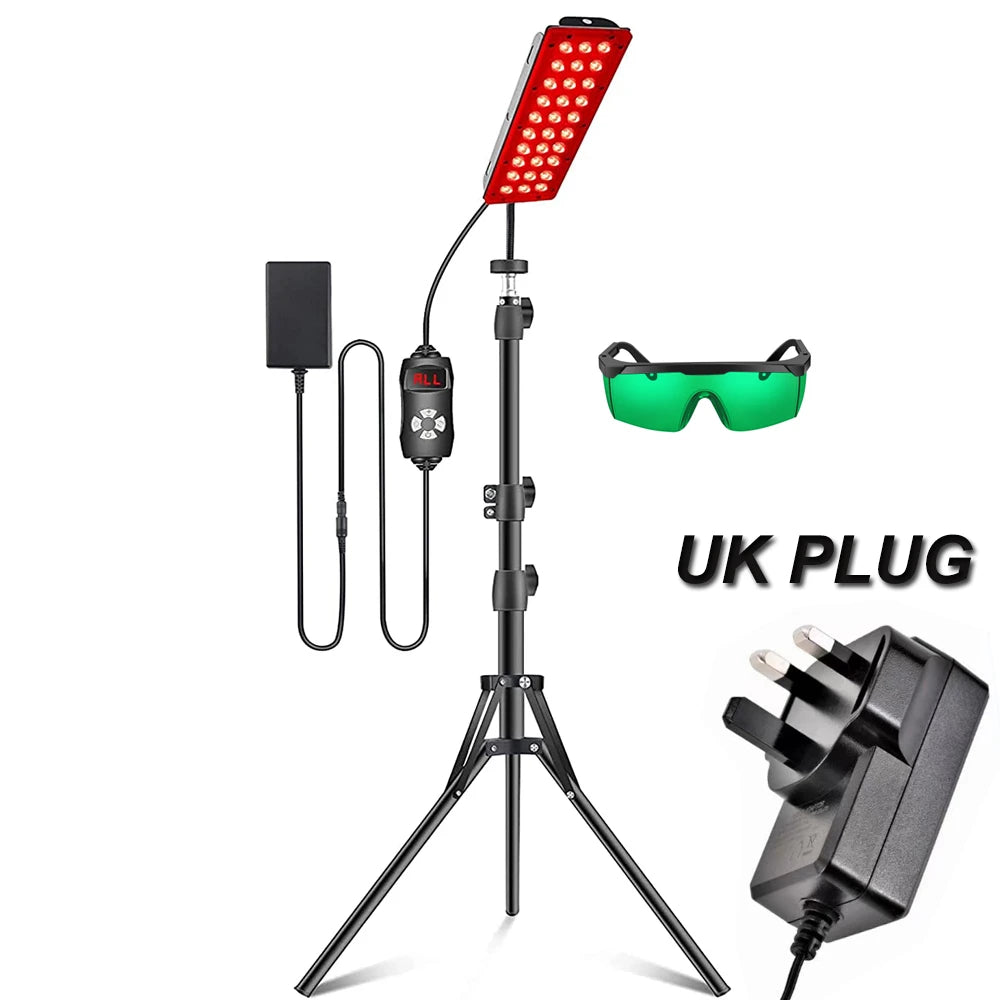 Compact and lightweight red light therapy lamp for easy use at home or travel