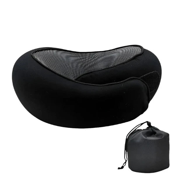 Black comfy and supportive travel neck pillow - Restora Dream