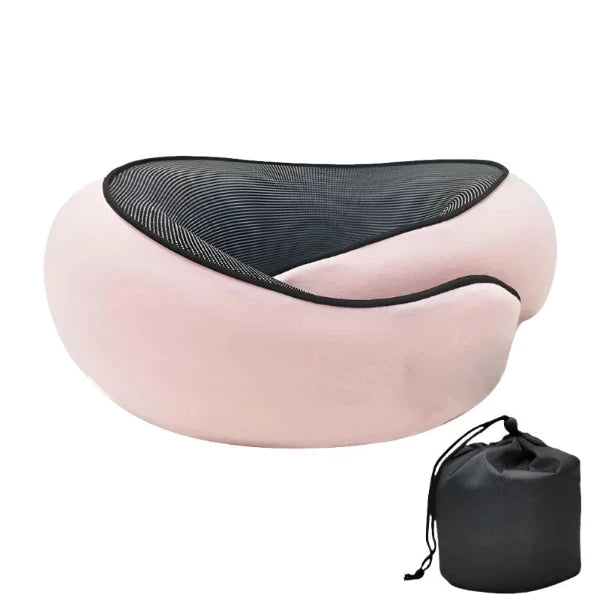 Pink comfy and supportive travel neck pillow - Restora Dream