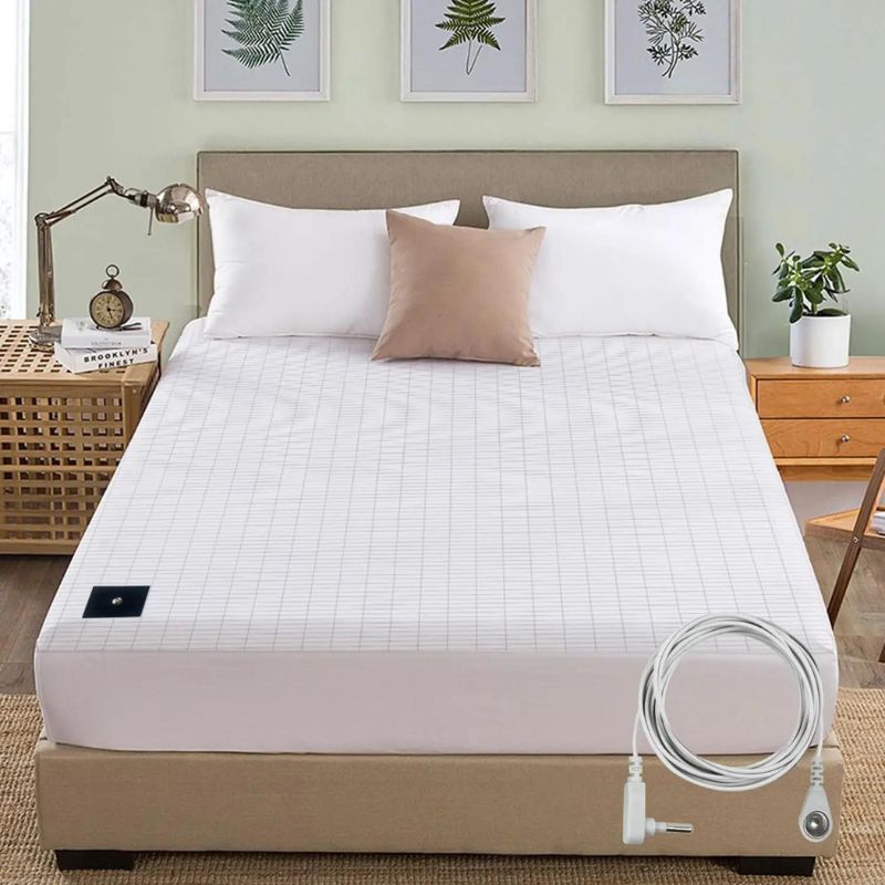 White bedding organic and therapeutic grounding fitted sheet - Restora Dream